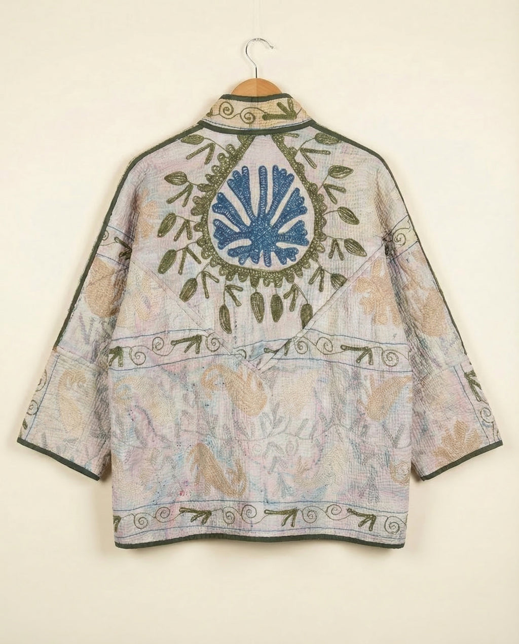 Veste Kantha Brodée Réversible — Pièce Unique N°18