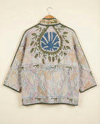 Veste Kantha Brodée Réversible — Pièce Unique N°18