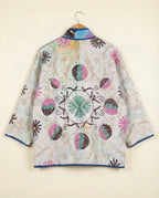 Veste Kantha Brodée Réversible — Pièce Unique N°01