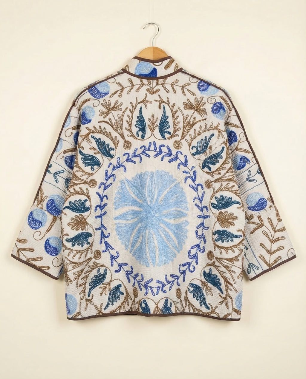 Veste Kantha Brodée Réversible — Pièce Unique N°27