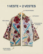 Veste Kantha Brodée Réversible — Pièce Unique N°25
