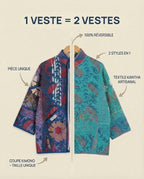 Veste Kantha Brodée Réversible — Pièce Unique N°05