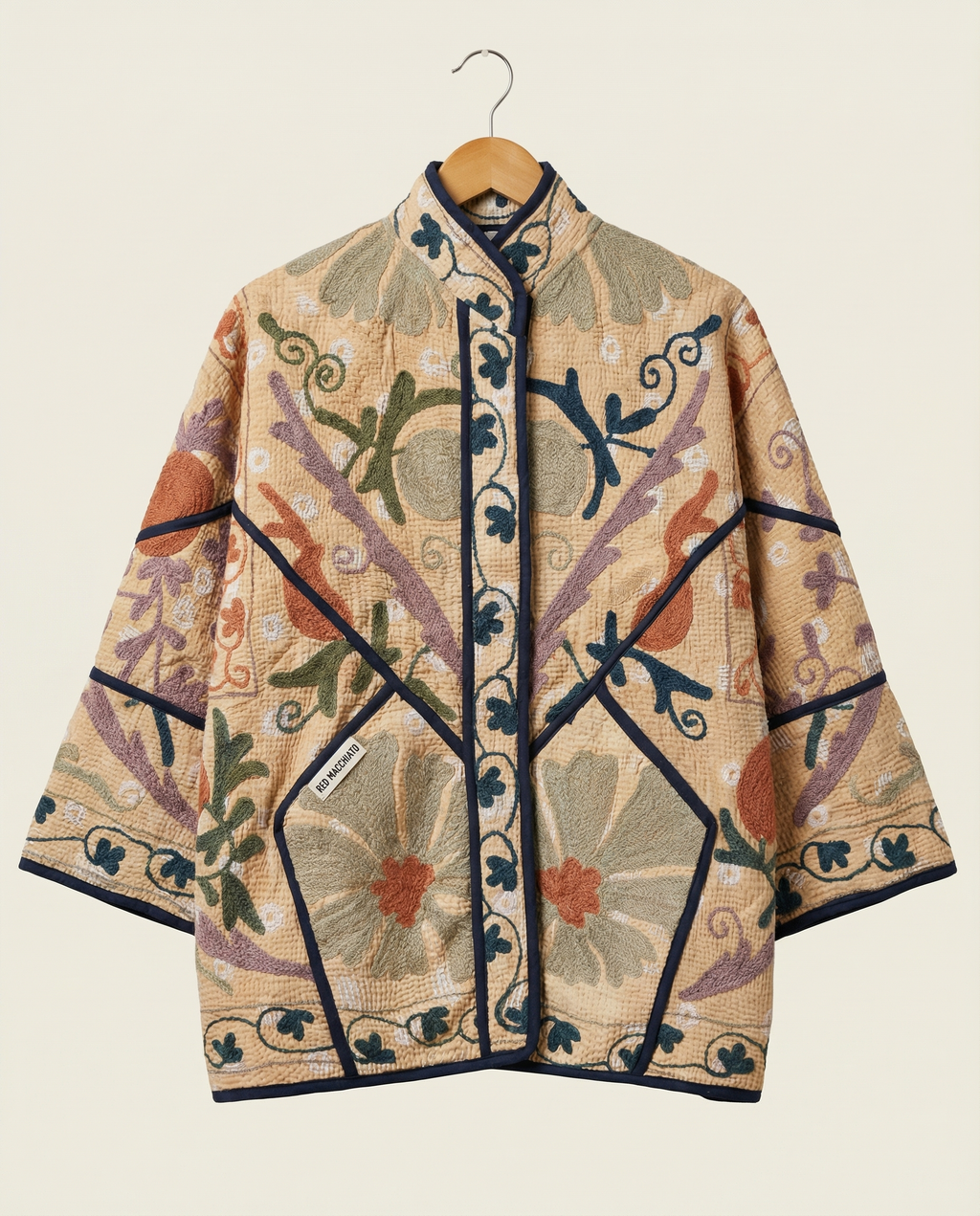 Veste Kantha Brodée Réversible — Pièce Unique N°02