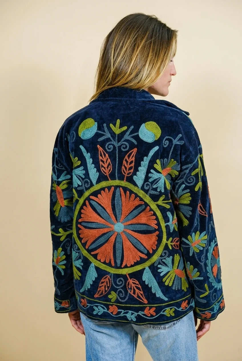 Veste Tara Noire Bleutée