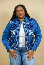 Veste en jean brodée Anaya