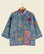 Veste Kantha Brodée Réversible — Pièce Unique N°02