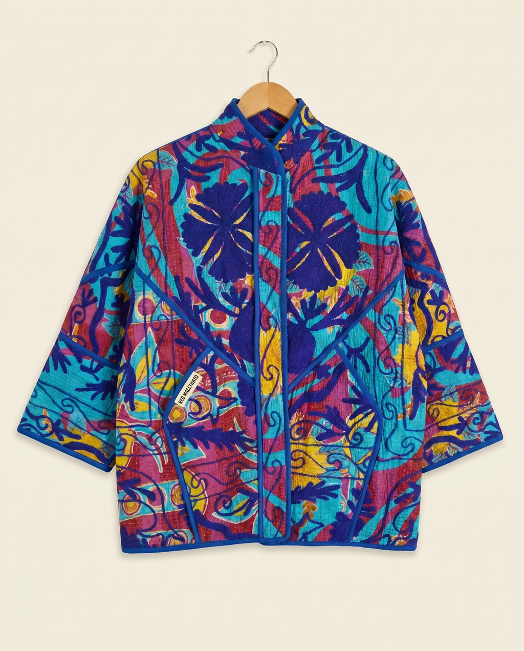 Veste Kantha Brodée Réversible — Pièce Unique N°04