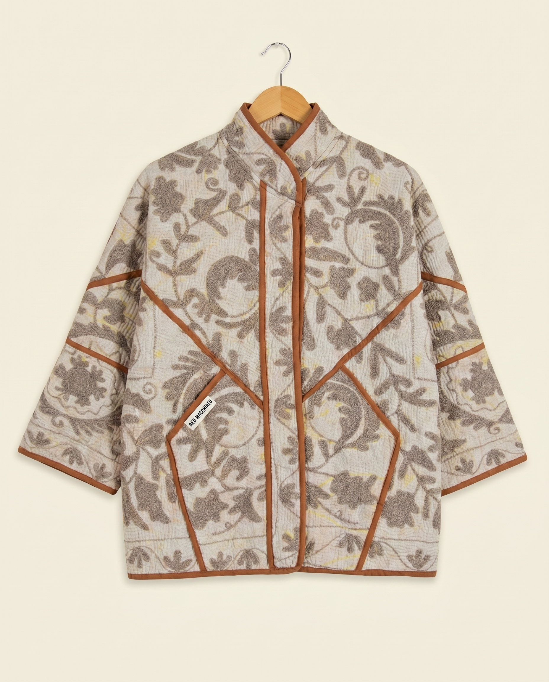 Veste Kantha Brodée Réversible — Pièce Unique N°03