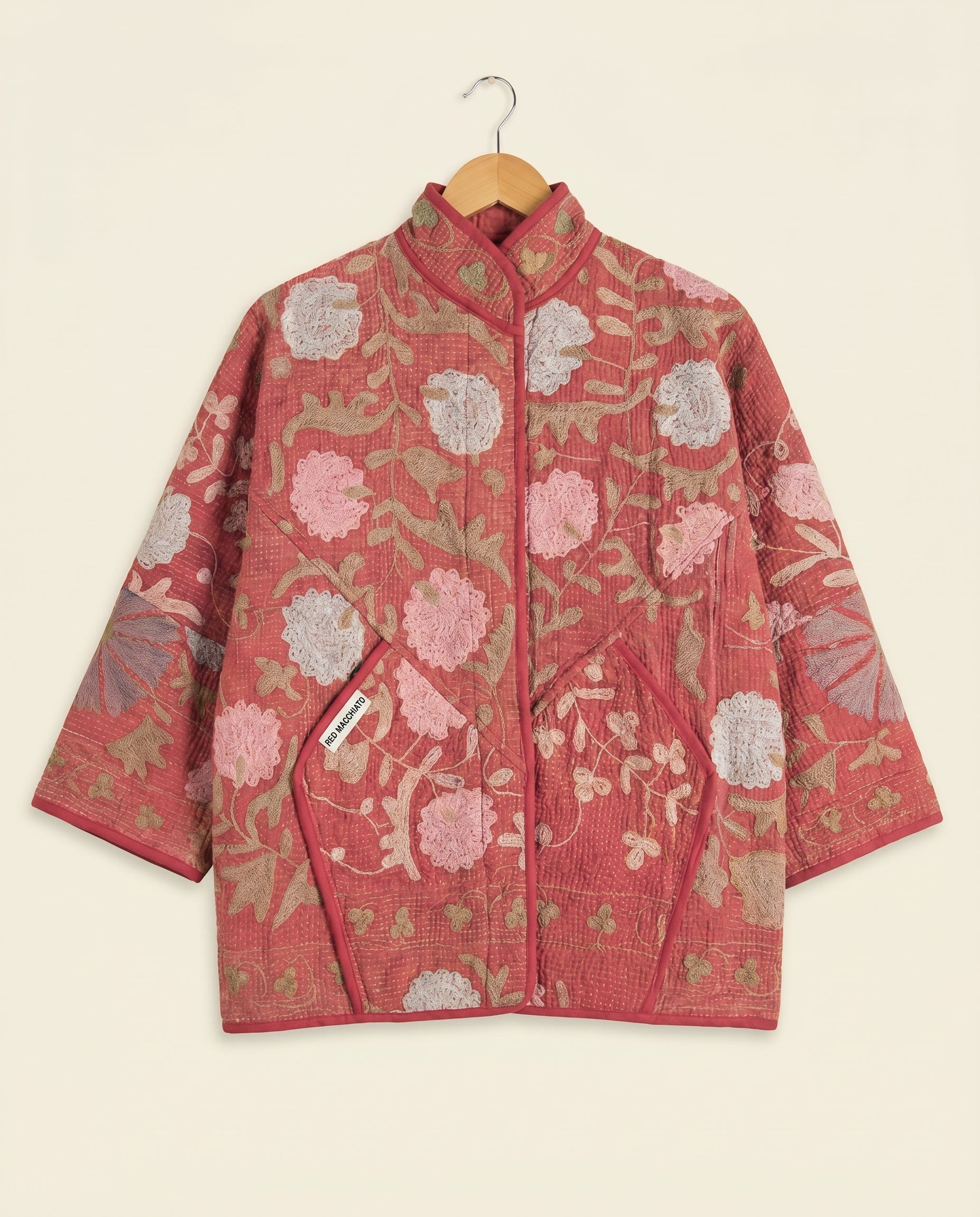 Veste Kantha Brodée Réversible — Pièce Unique N°05