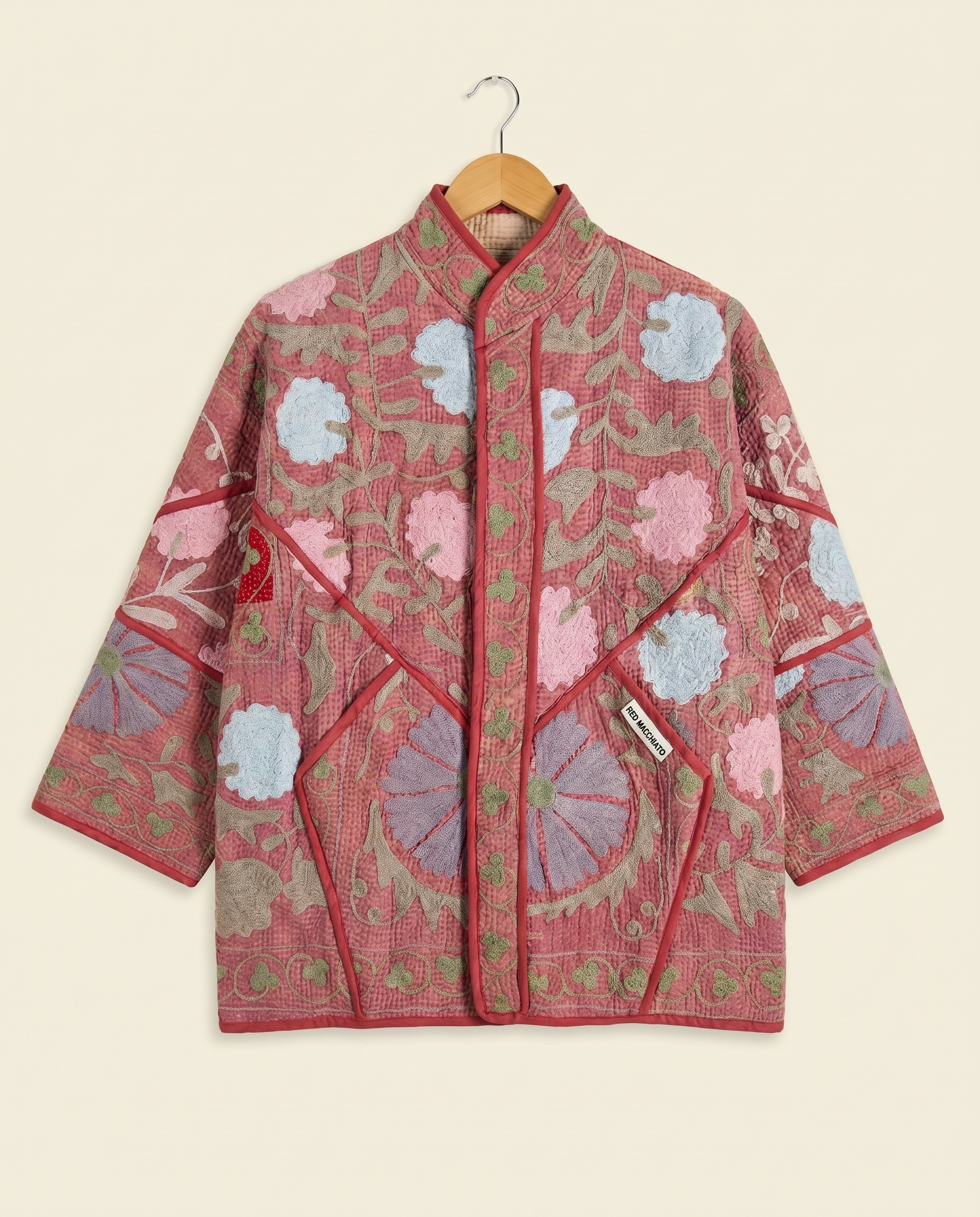 Veste Kantha Brodée Réversible — Pièce Unique N°05