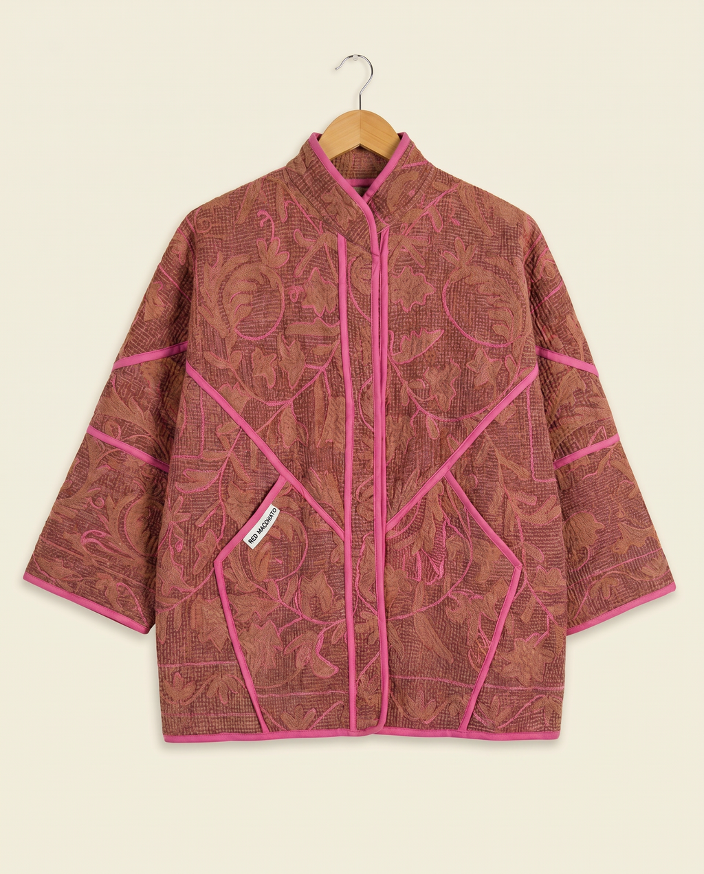 Veste Kantha Brodée Réversible — Pièce Unique N°13