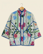 Veste Kantha Brodée Réversible — Pièce Unique N°01