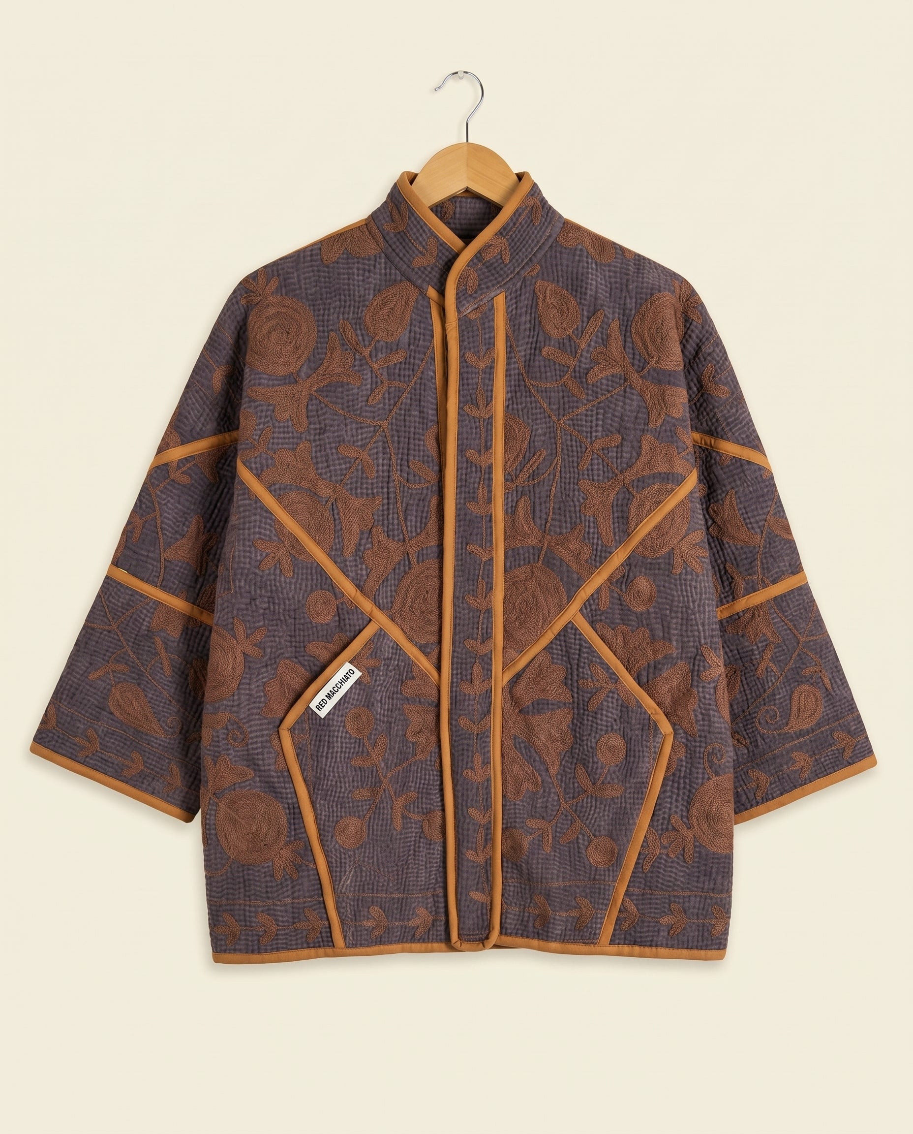 Veste Kantha Brodée Réversible — Pièce Unique N°11