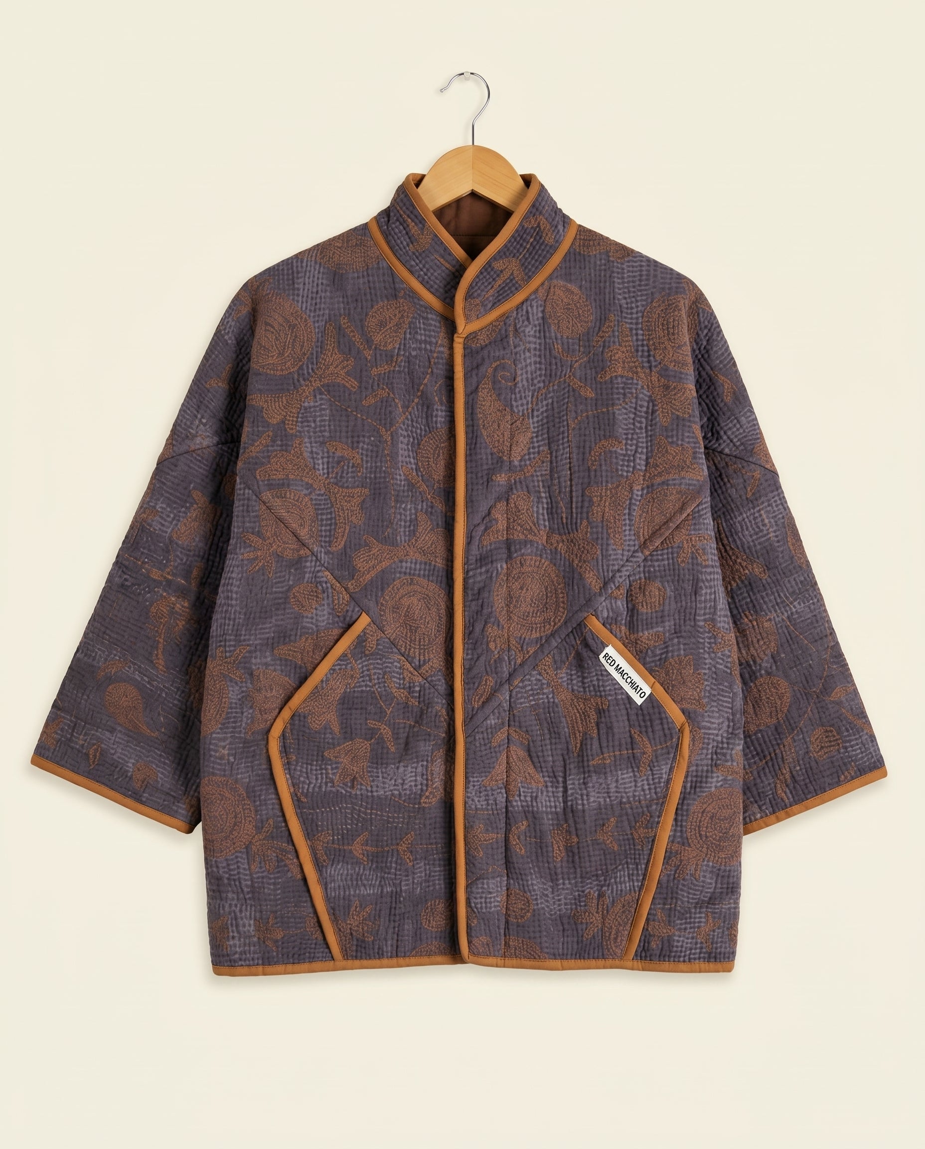 Veste Kantha Brodée Réversible — Pièce Unique N°11