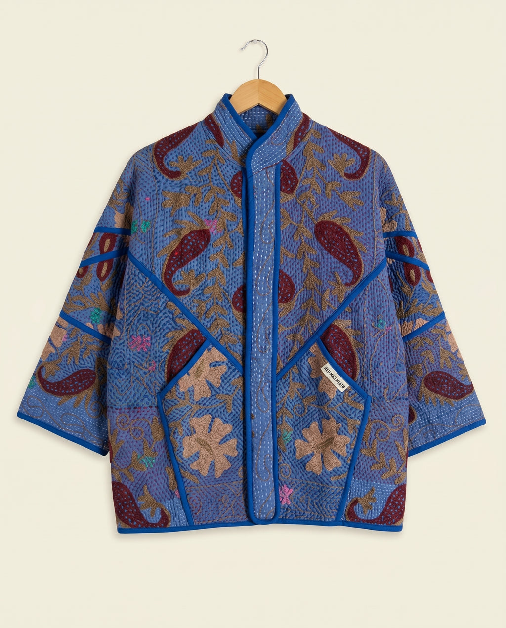 Veste Kantha Brodée Réversible — Pièce Unique N°09