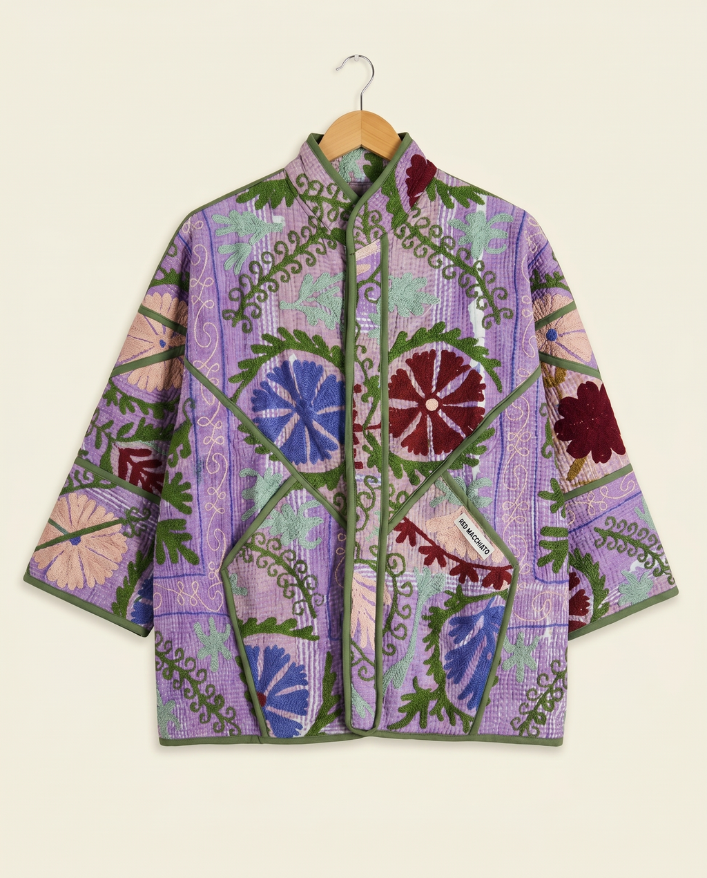Veste Kantha Brodée Réversible — Pièce Unique N°10