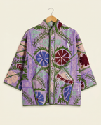 Veste Kantha Brodée Réversible — Pièce Unique N°10