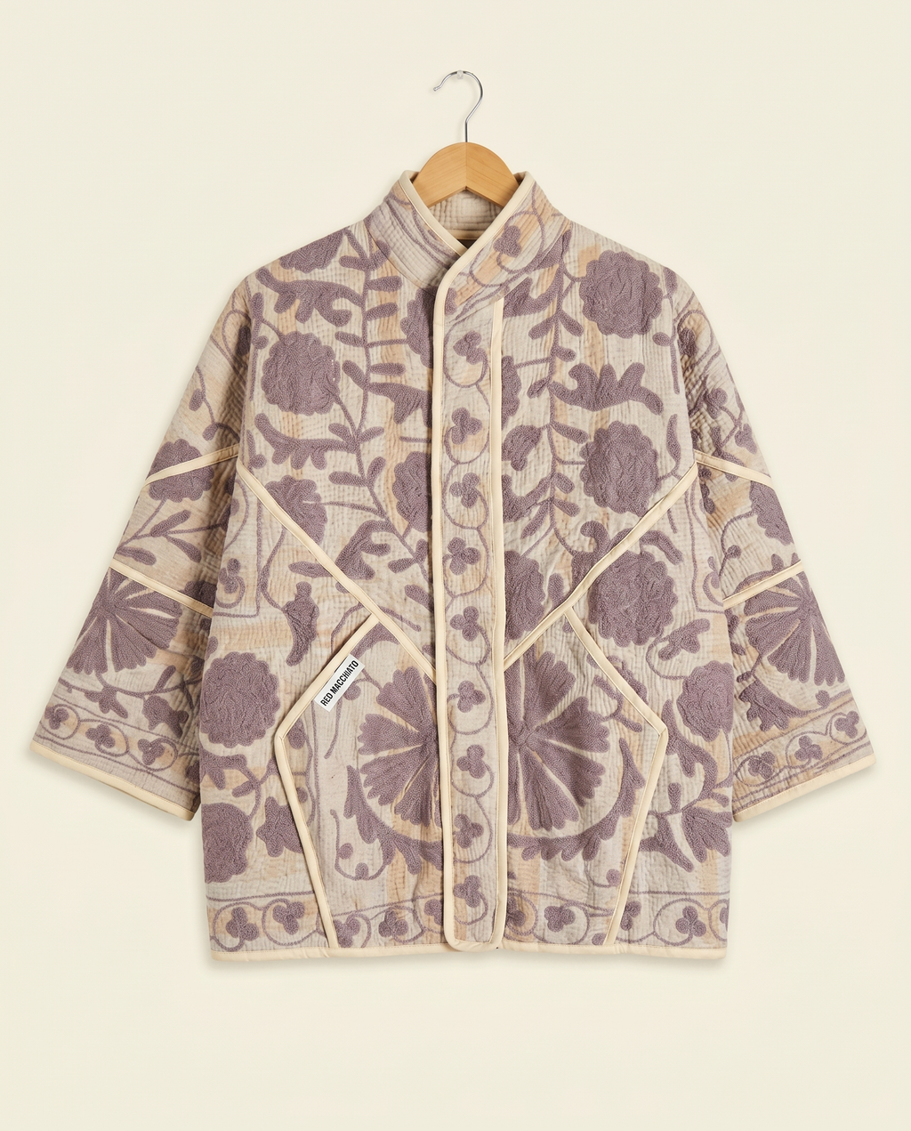 Veste Kantha Brodée Réversible — Pièce Unique N°15