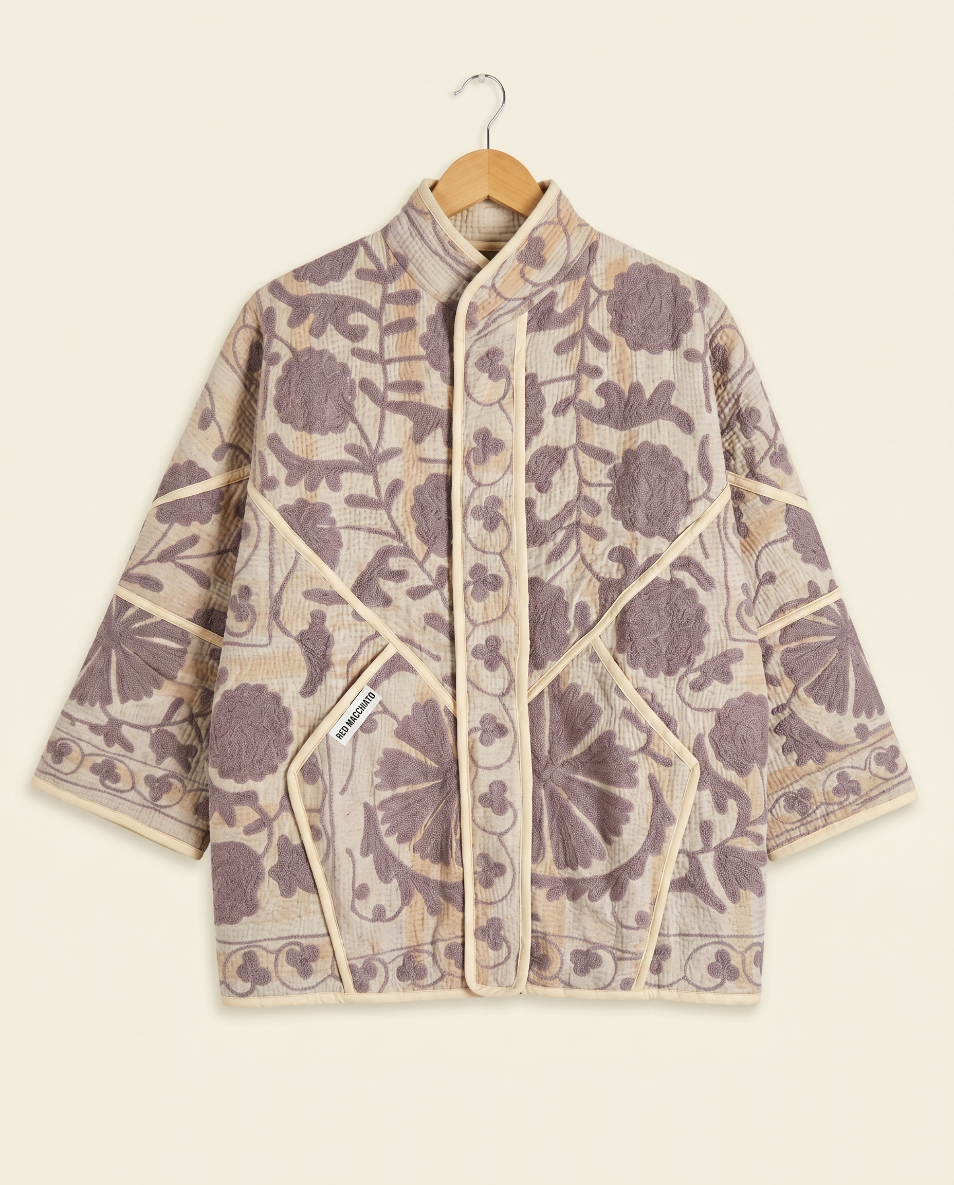 Veste Kantha Brodée Réversible — Pièce Unique N°15