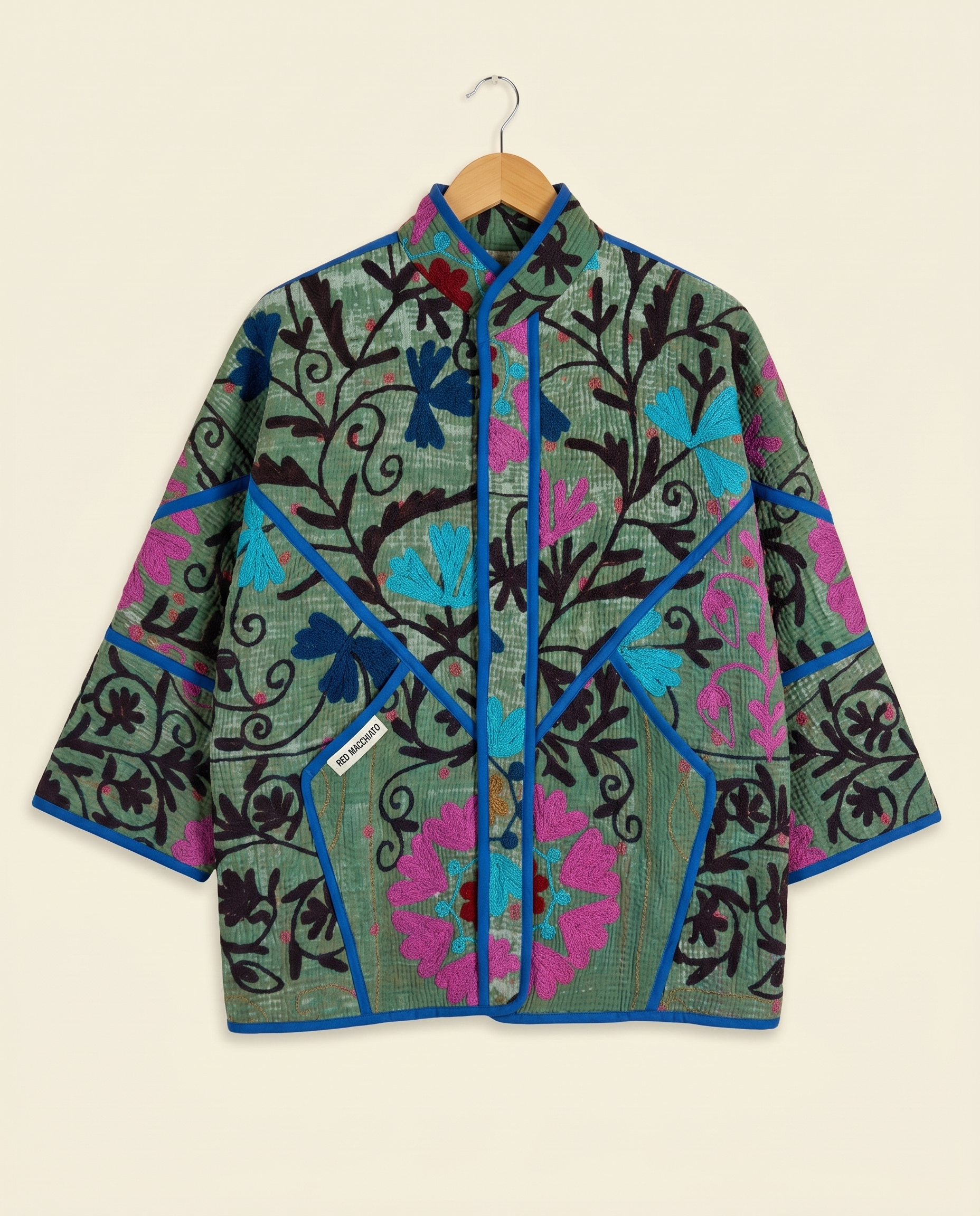 Veste Kantha Brodée Réversible — Pièce Unique N°22