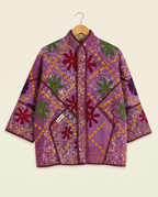 Veste Kantha Brodée Réversible — Pièce Unique N°23