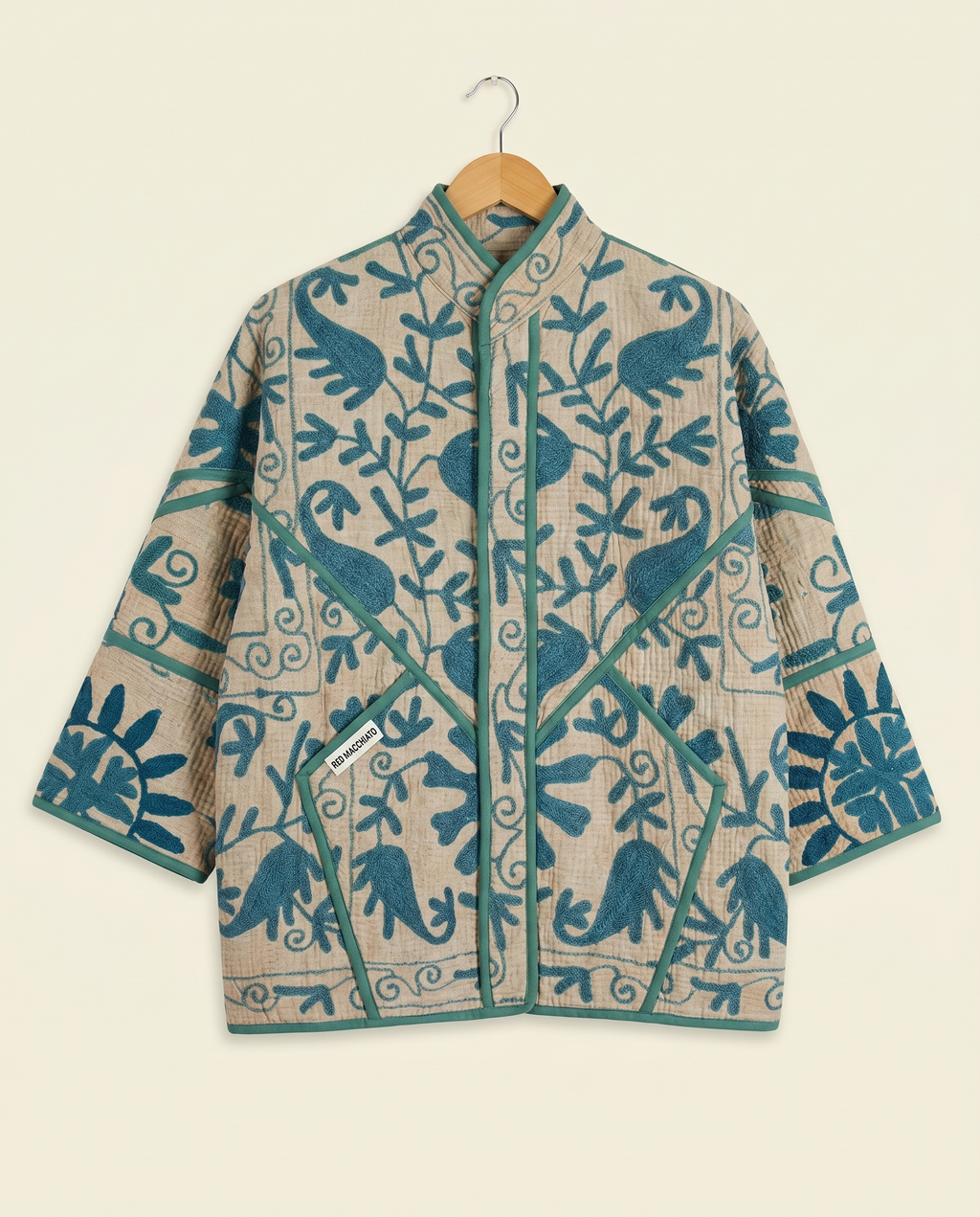 Veste Kantha Brodée Réversible — Pièce Unique N°24