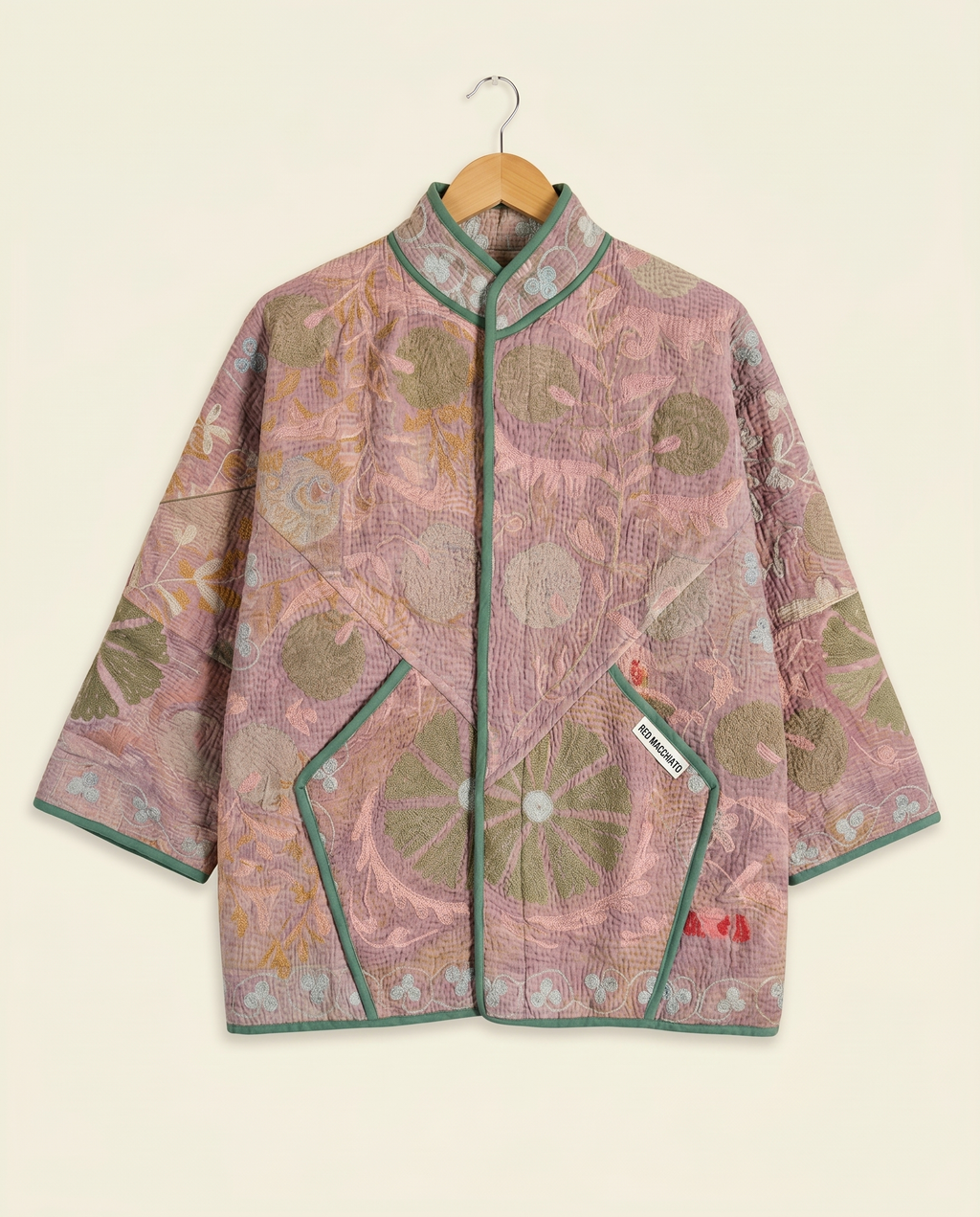Veste Kantha Brodée Réversible — Pièce Unique N°27