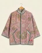 Veste Kantha Brodée Réversible — Pièce Unique N°27