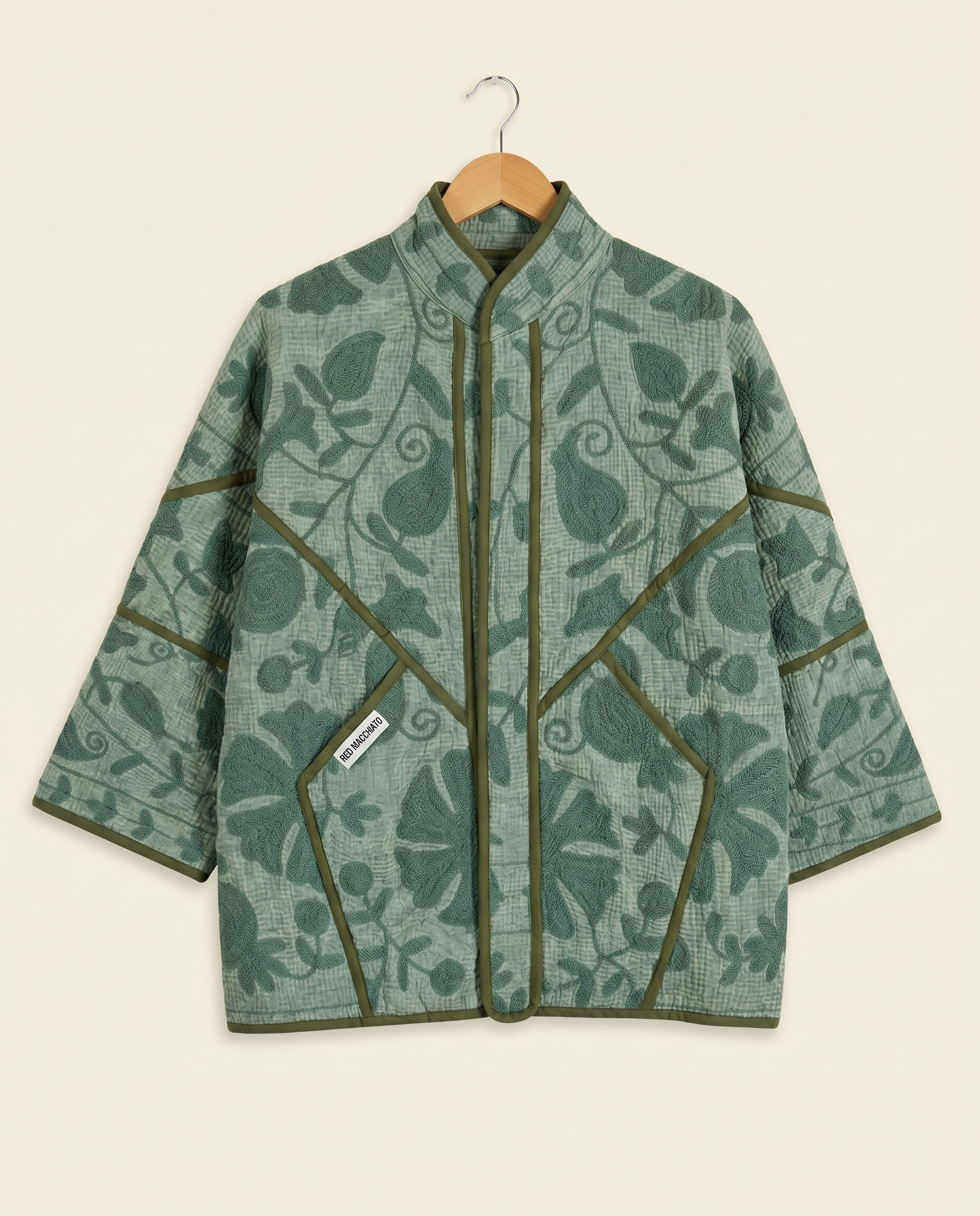 Veste Kantha Brodée Réversible — Pièce Unique N°26