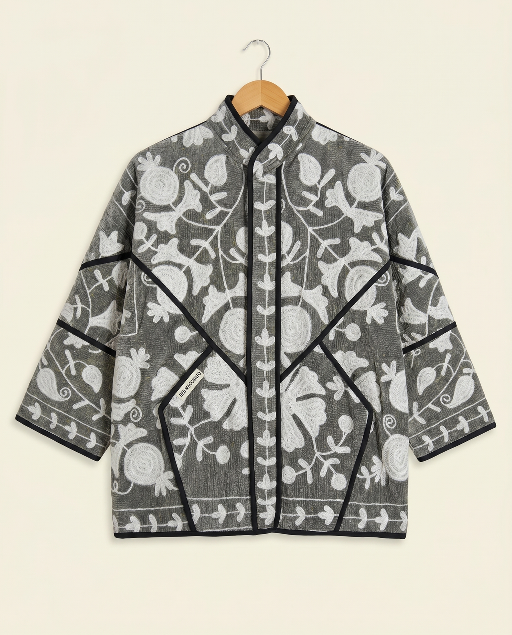 Veste Kantha Brodée Réversible — Pièce Unique N°28