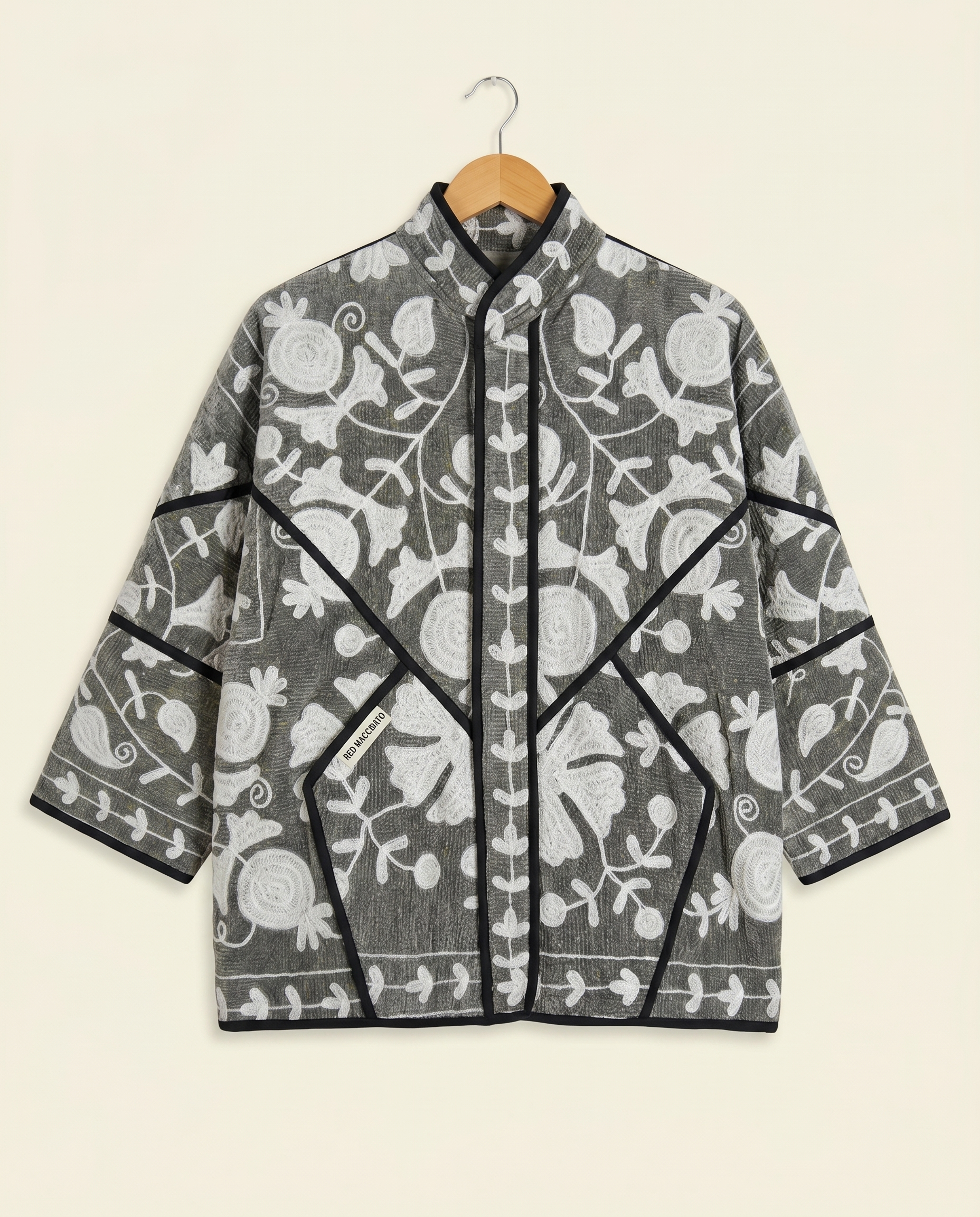 Veste Kantha Brodée Réversible — Pièce Unique N°28