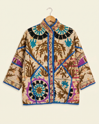 Veste Kantha Brodée Réversible — Pièce Unique N°30