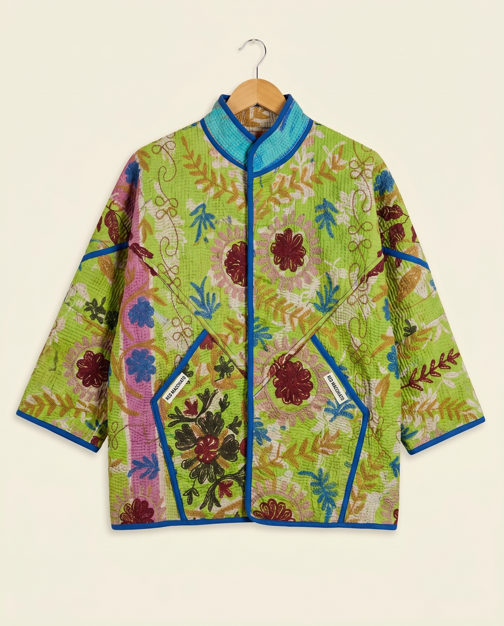 Veste Kantha Brodée Réversible — Pièce Unique N°29