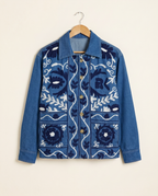 Veste en jean brodée Anaya