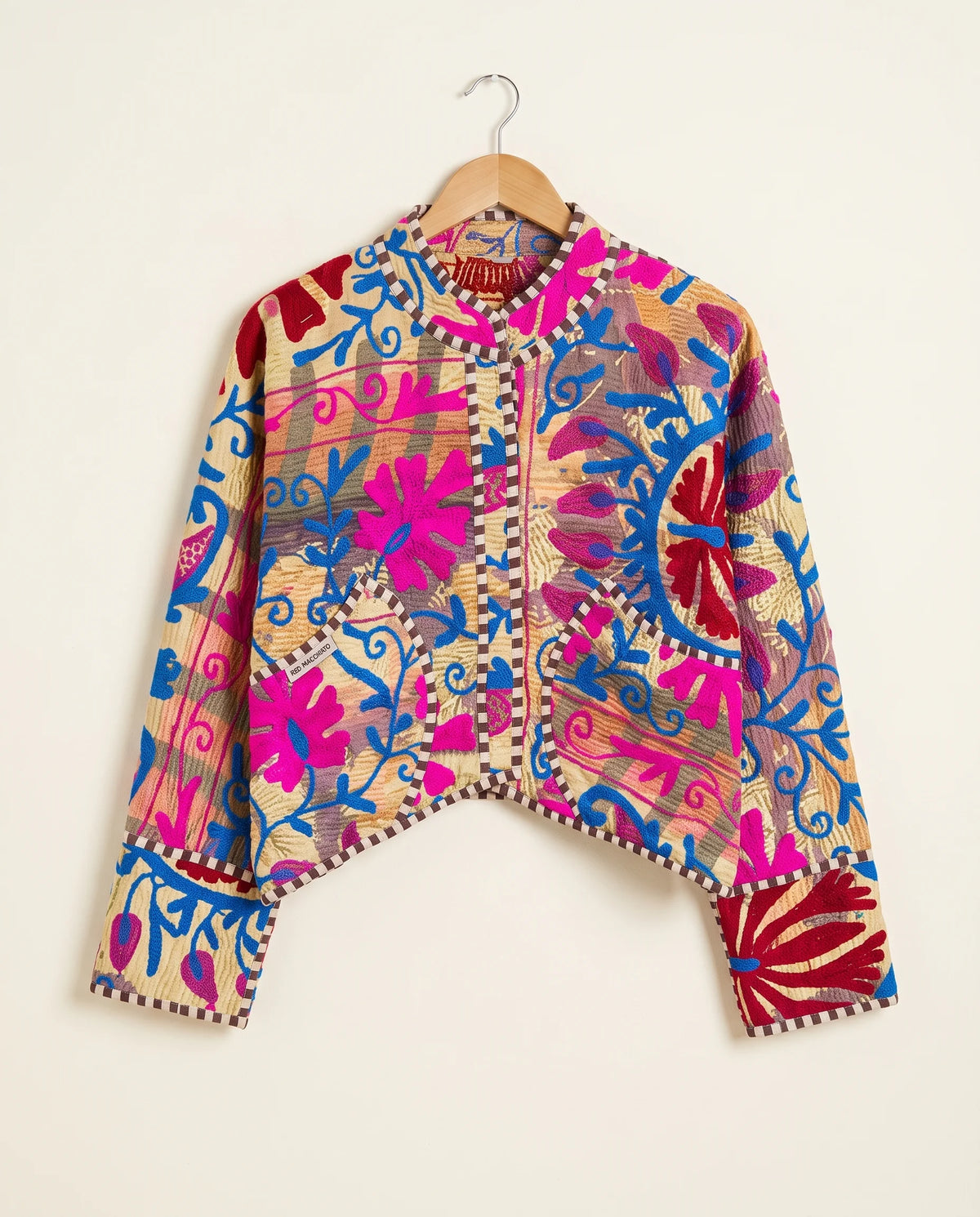 Veste Courte en Kantha Brodé Réversible — Pièce Unique N°16