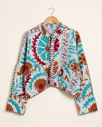 Veste Courte en Kantha Brodé Réversible — Pièce Unique N°12
