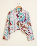 Veste Courte en Kantha Brodé Réversible — Pièce Unique N°12
