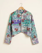 Veste Courte en Kantha Brodé Réversible — Pièce Unique N°19