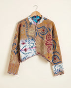 Veste Courte en Kantha Brodé Réversible — Pièce Unique N°10