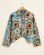 Veste Courte en Kantha Brodé Réversible — Pièce Unique N°18
