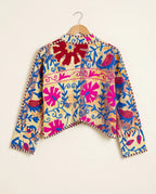 Veste Courte en Kantha Brodé Réversible — Pièce Unique N°16