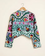 Veste Courte en Kantha Brodé Réversible — Pièce Unique N°14