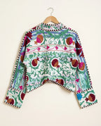 Veste Courte en Kantha Brodé Réversible — Pièce Unique N°19