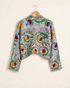 Veste Courte en Kantha Brodé Réversible — Pièce Unique N°18