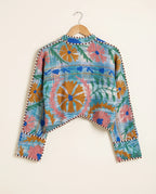Veste Courte en Kantha Brodé Réversible — Pièce Unique N°15