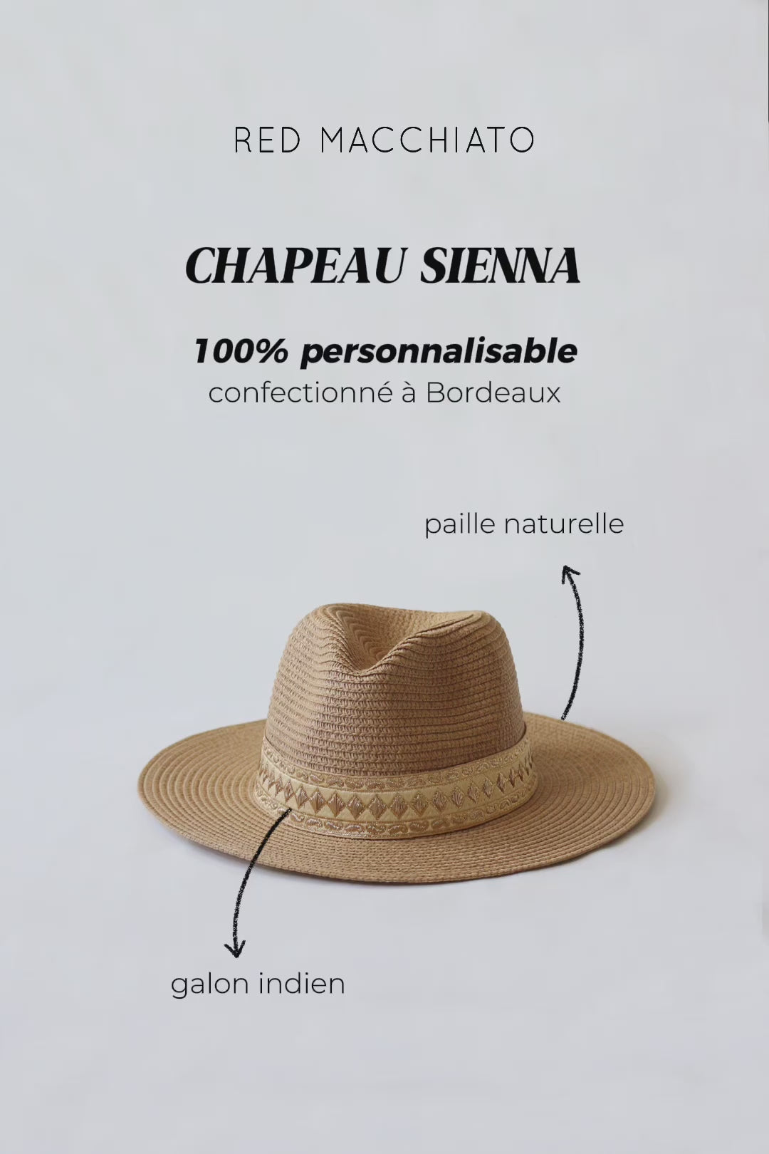 Chapeau SIENNA à personnaliser