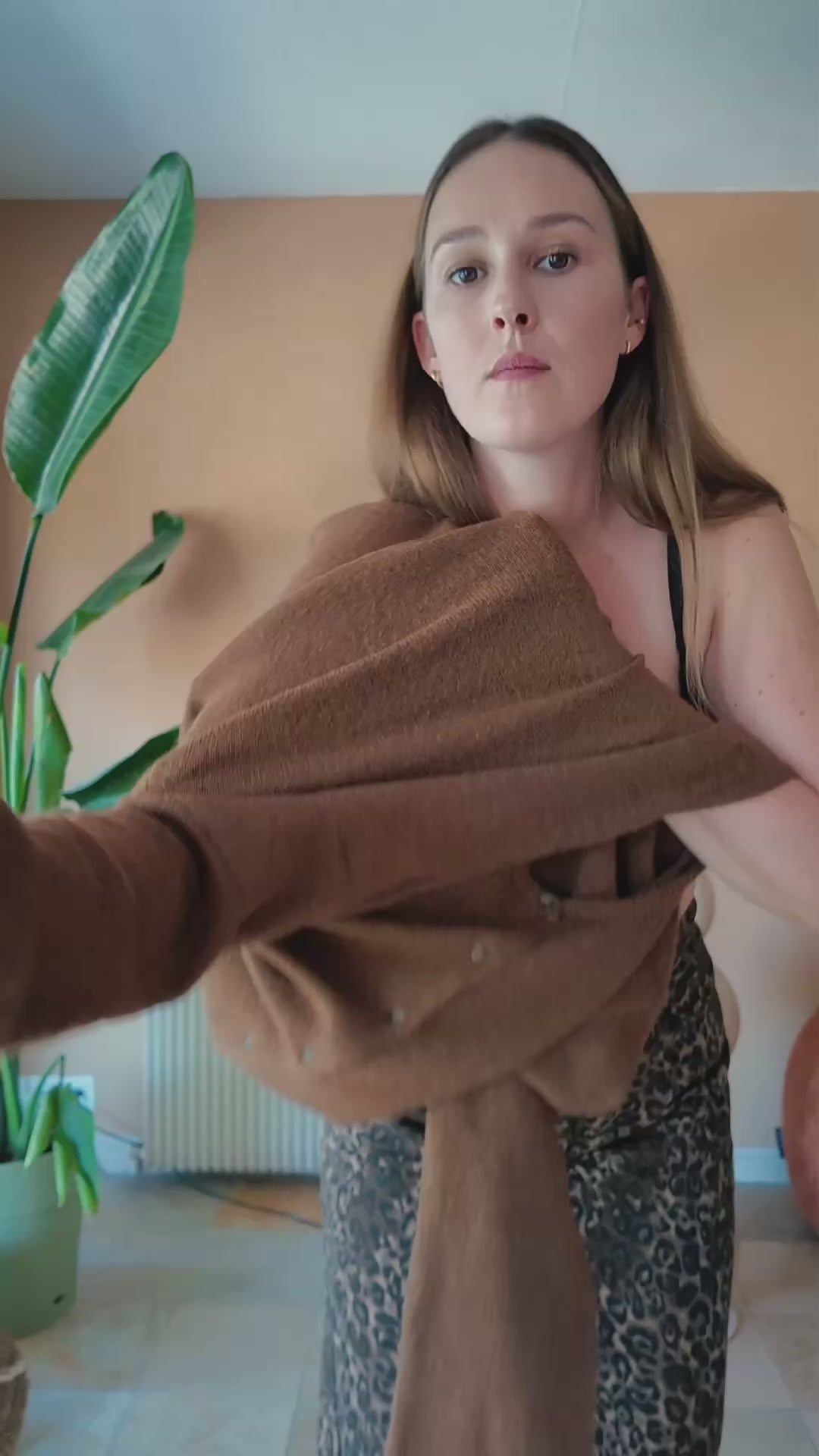 Veste Kimono en velours brodé - Noir