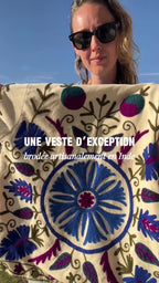 Veste Jaya Crème Bleutée
