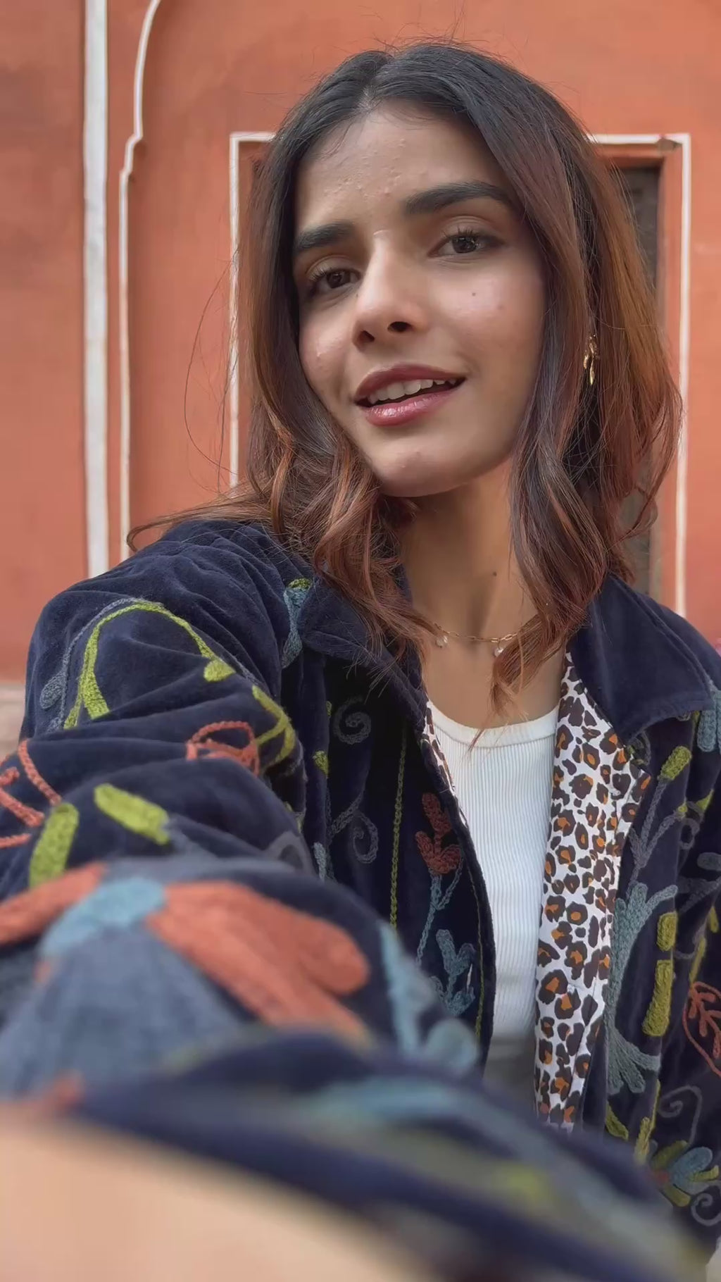 Veste Tara Noire Bleutée