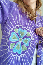 Veste en velours brodé Veda – Violet